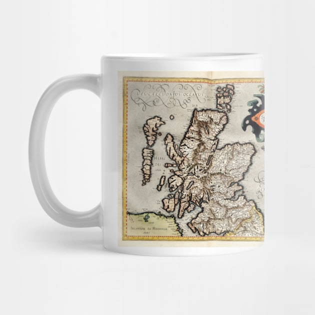 Vintage Map of Scotland (1596) by Bravuramedia